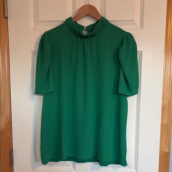 LOFT Tops - LOFT Green Ruffled Women's Top